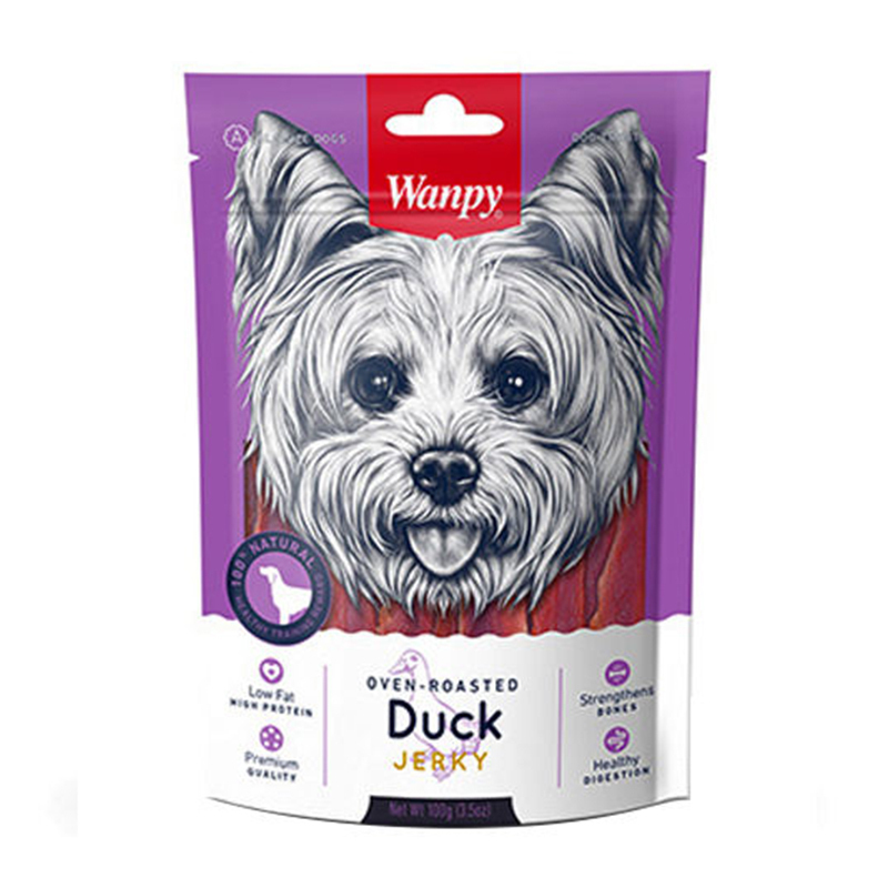 تشویقی سگ ونپی مدل Duck Jerky وزن 100 گرم تشویقی سگ ونپی مدل Duck Jerky وزن 100 گرم