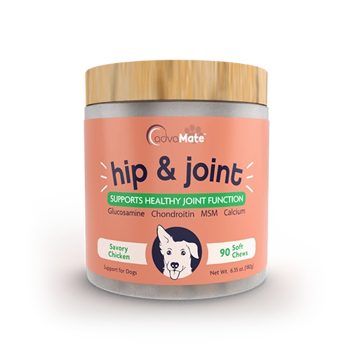 تصویر قرص مکمل سگ مفصل ساز و عضله ساز ادوامیت با طعم مرغ AdvaMate Hip & Joint Soft Chews For Dogs بسته 90 عددی قرص مکمل مفصل ساز و عضله ساز سگ ادوامیت با طعم مرغ AdvaMate Hip & Joint Soft Chews For Dogs بسته 90 عددی