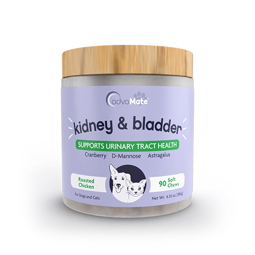 قرص مراقبت از کلیه و مجاری ادراری سگ ادوامیت با طعم مرغ AdvaMate kidney & bladder Soft Chews For Dogs بسته 90 عددی